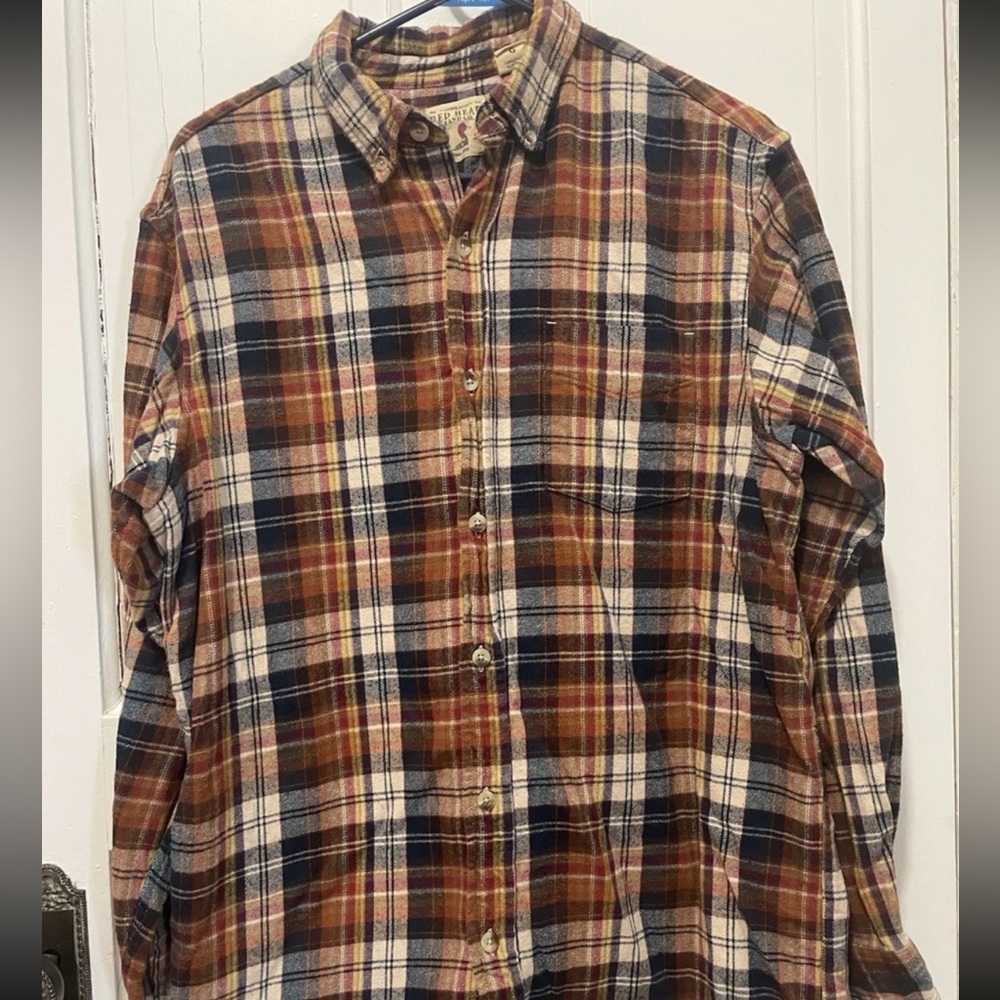 RedHead Men's Plaid Flannel Button-Down Long Sleeve Shirt
